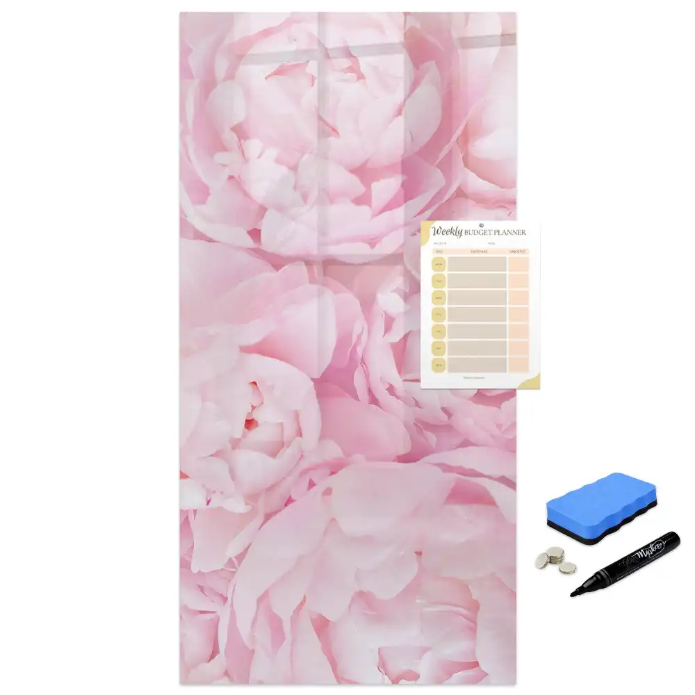 Tablă magnetică de scris cu design floral de vacanță