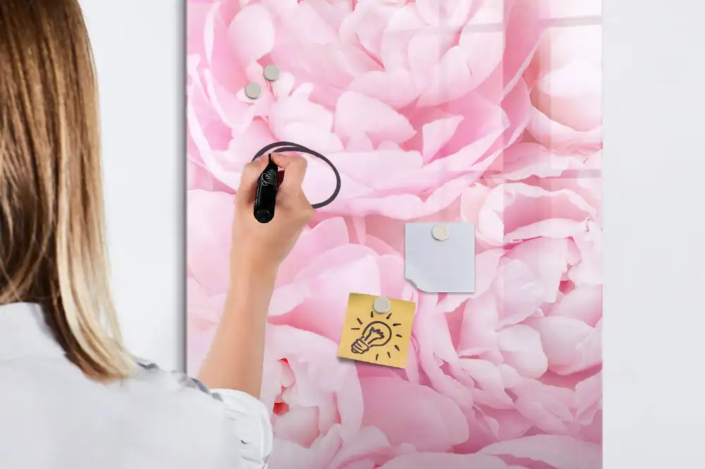Tablă magnetică de scris cu design floral de vacanță