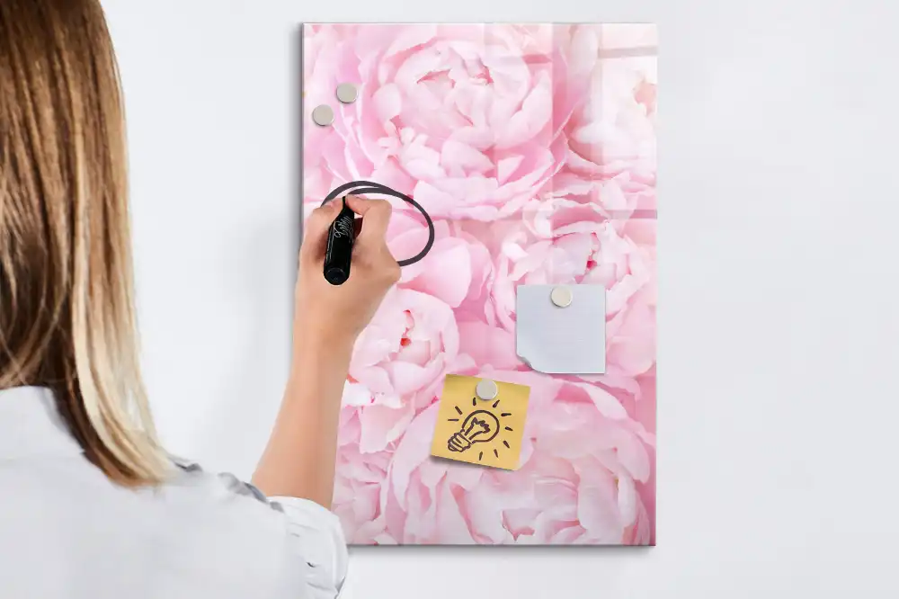 Tablă magnetică de scris cu design floral de vacanță