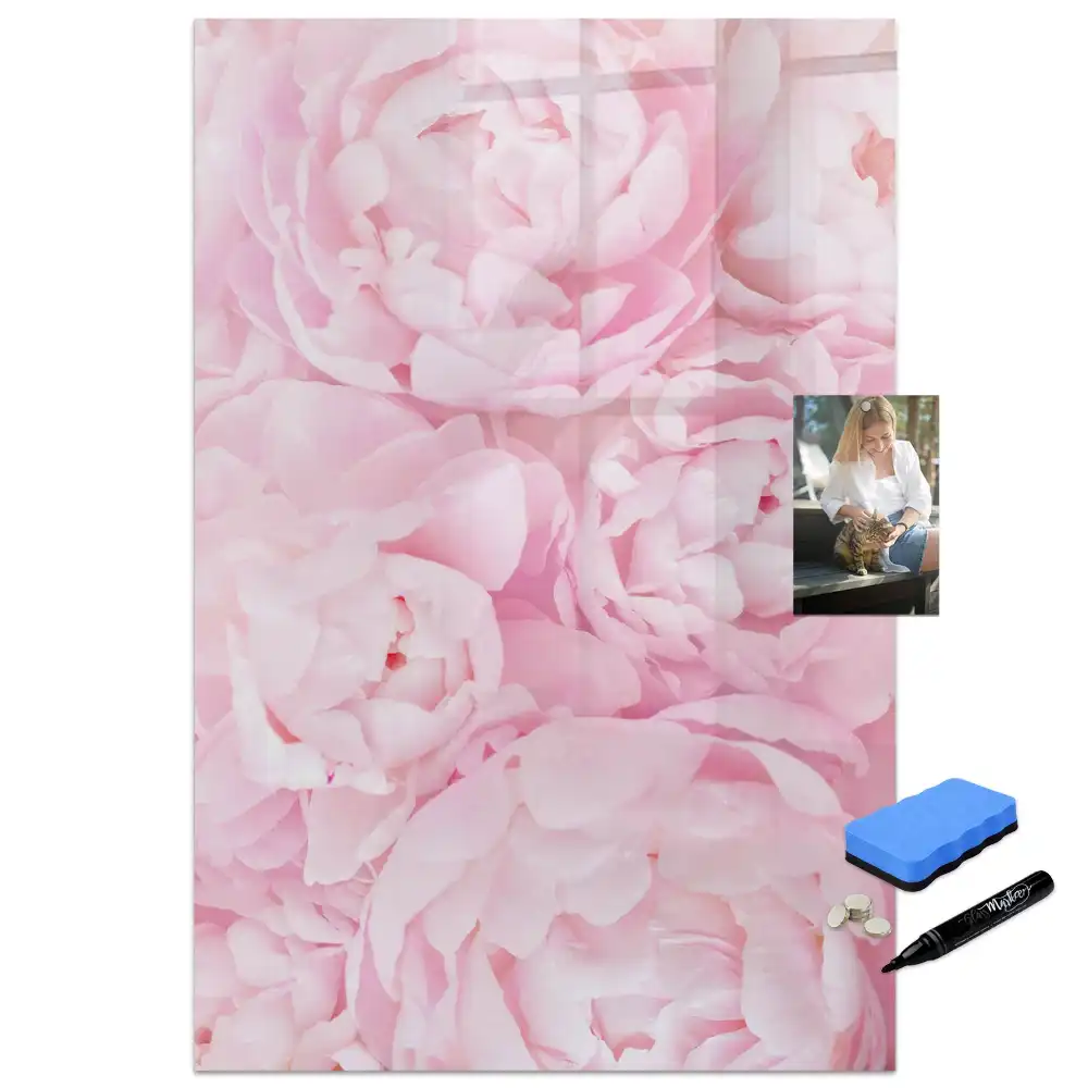 Tablă magnetică de scris cu design floral de vacanță