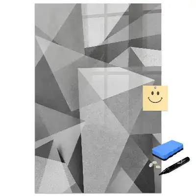 Tablă magnetică de birou cu design geometric