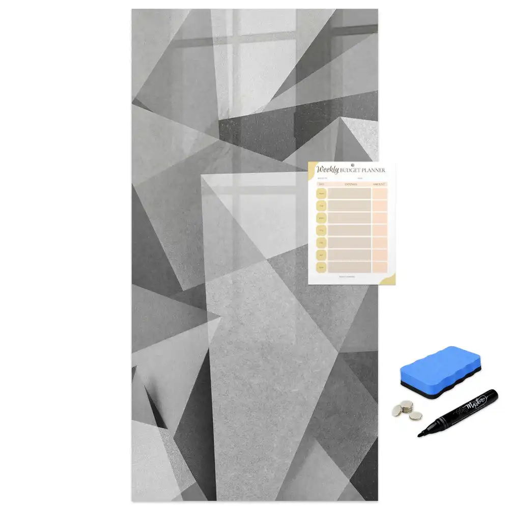 Tablă magnetică de birou cu design geometric