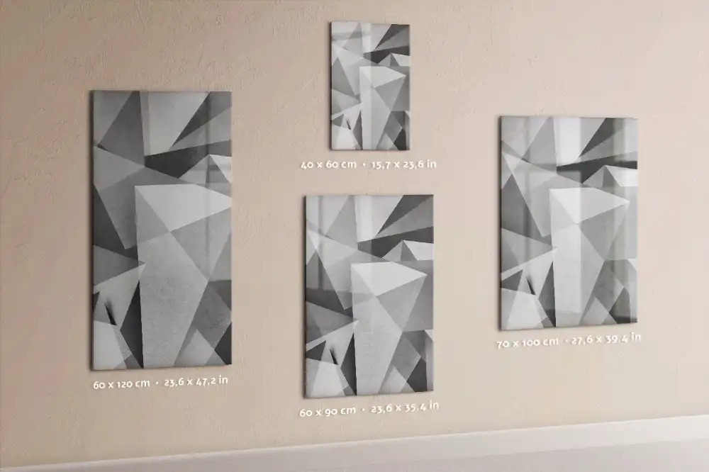 Tablă magnetică de birou cu design geometric