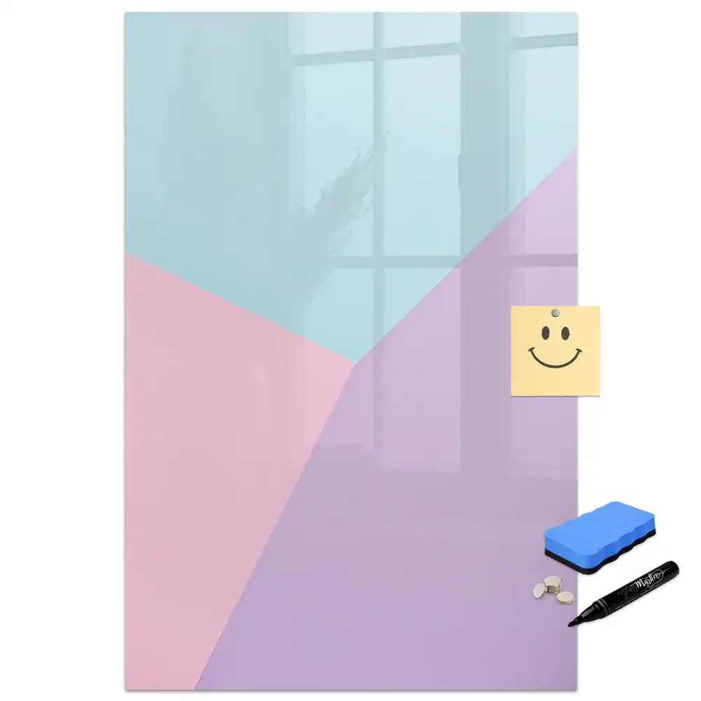 Tablă magnetică de scris cu design pastelat