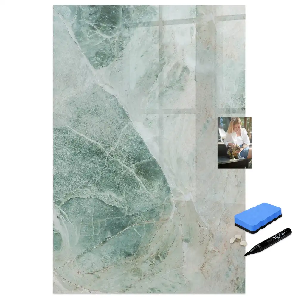 Tablă magnetică de perete cu aspect de piatră decorativă