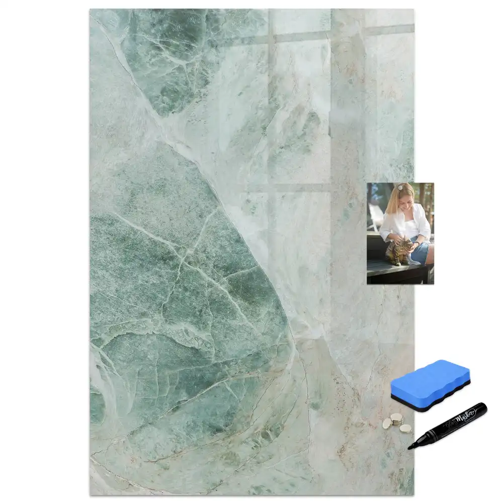 Tablă magnetică de perete cu aspect de piatră decorativă