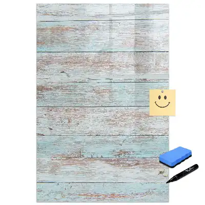 Tablă magnetică de perete cu model de scânduri în culori pastelate