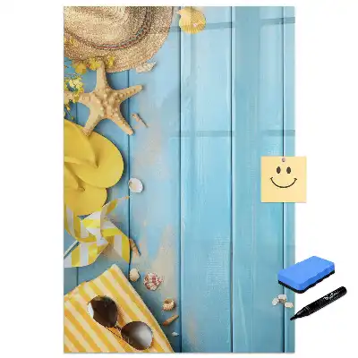 Tablă magnetică de perete cu design accesorii de plajă