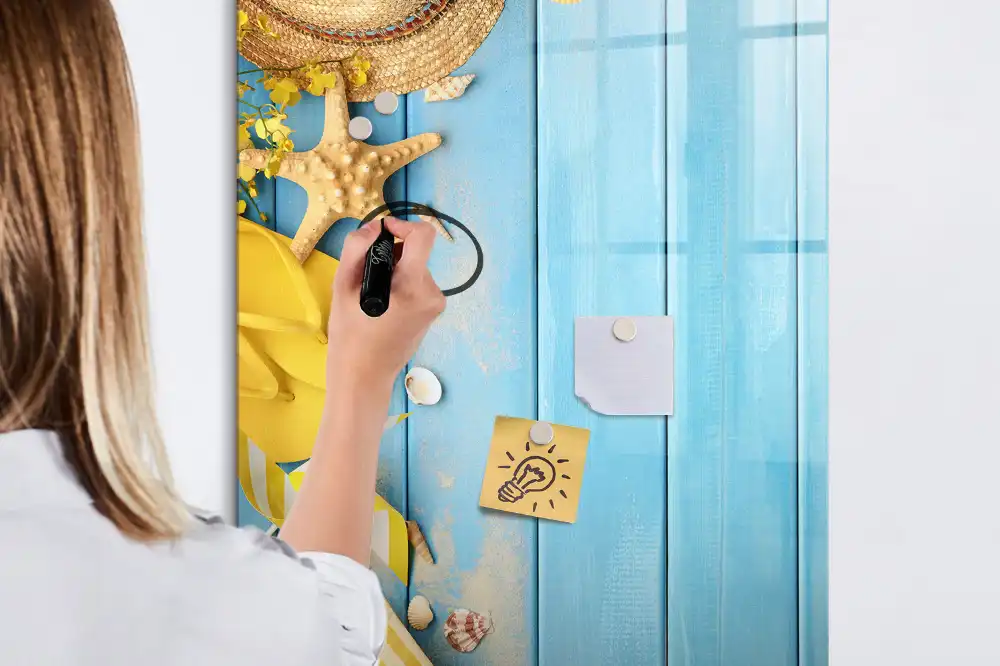 Tablă magnetică de perete cu design accesorii de plajă
