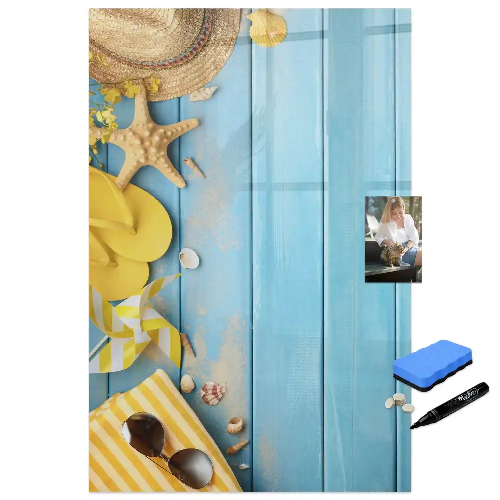 Tablă magnetică de perete cu design accesorii de plajă