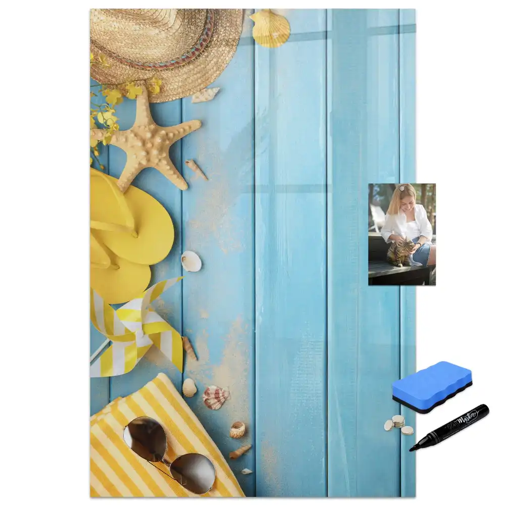 Tablă magnetică de perete cu design accesorii de plajă