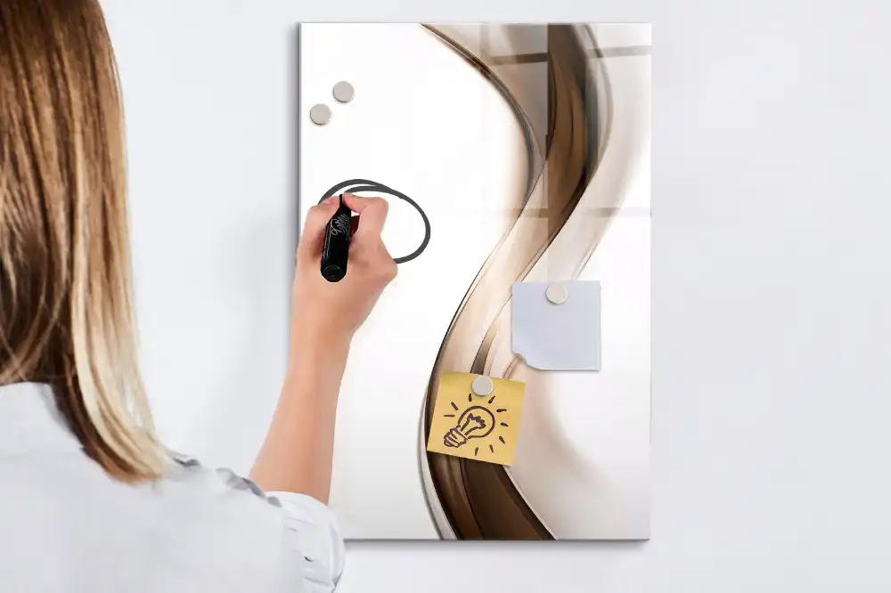 Tablă magnetică de scris cu model ondulat