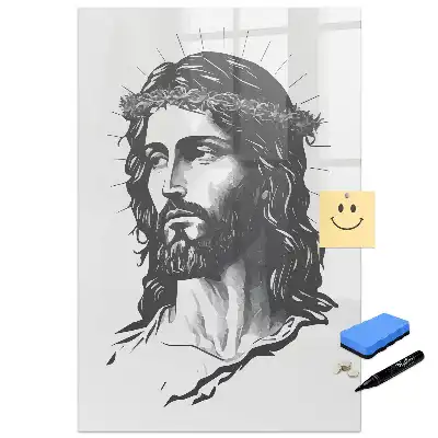 Tablă magnetică de perete cu imaginea lui Iisus Hristos