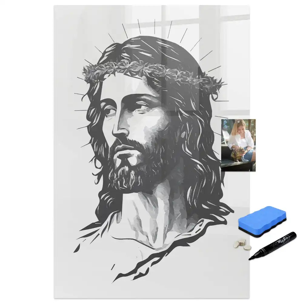 Tablă magnetică de perete cu imaginea lui Iisus Hristos