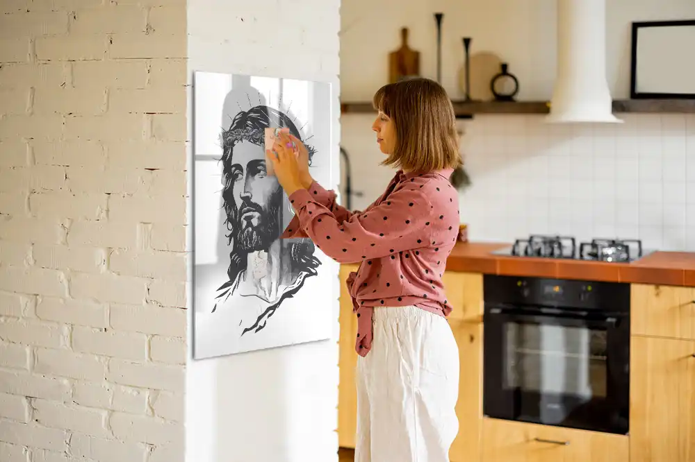 Tablă magnetică de perete cu imaginea lui Iisus Hristos