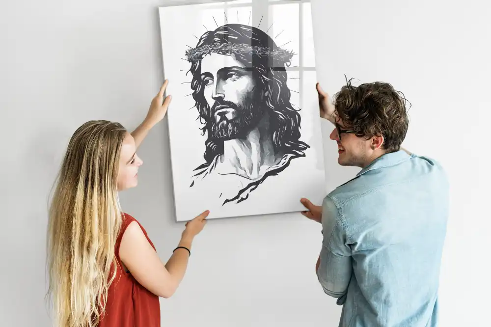 Tablă magnetică de perete cu imaginea lui Iisus Hristos