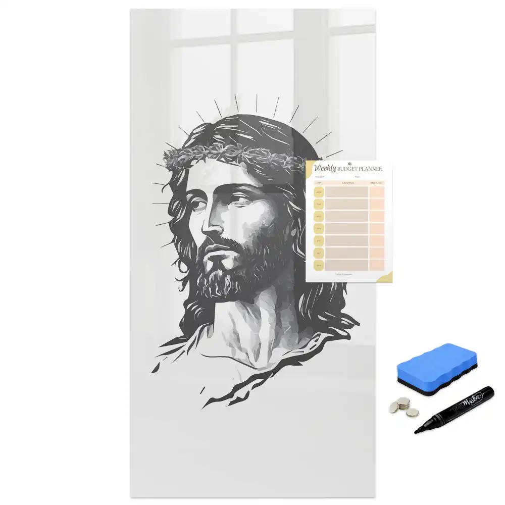 Tablă magnetică de perete cu imaginea lui Iisus Hristos