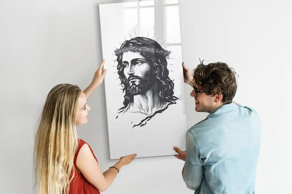 Tablă magnetică de perete cu imaginea lui Iisus Hristos