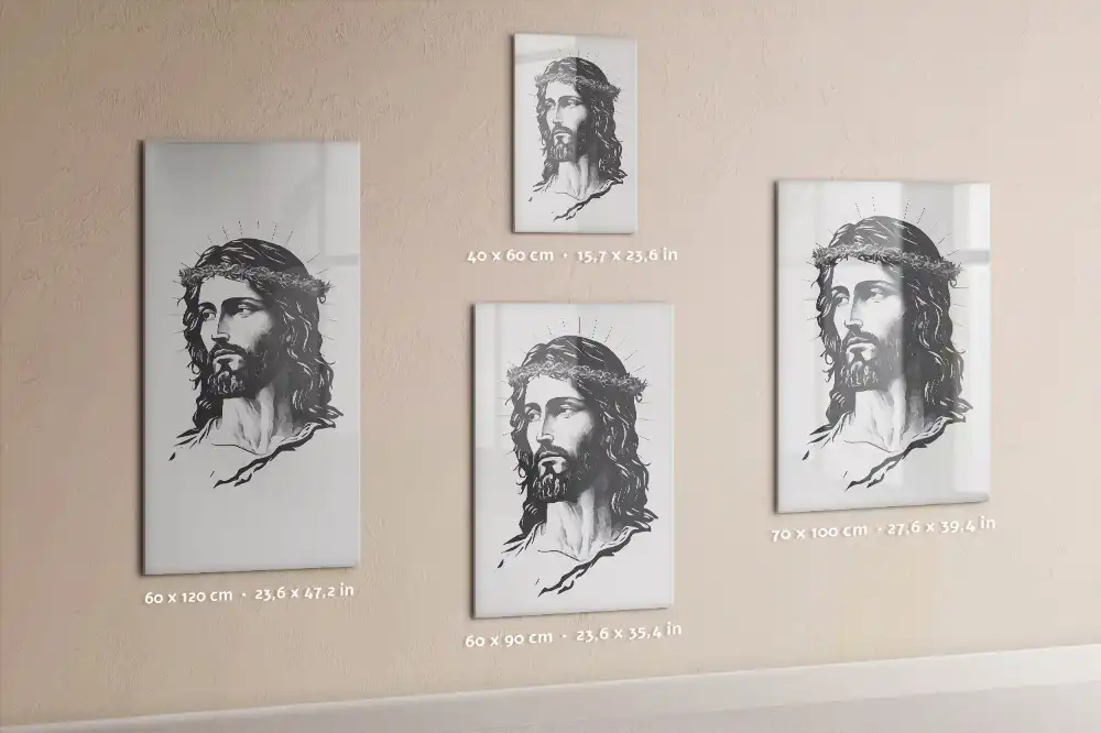 Tablă magnetică de perete cu imaginea lui Iisus Hristos