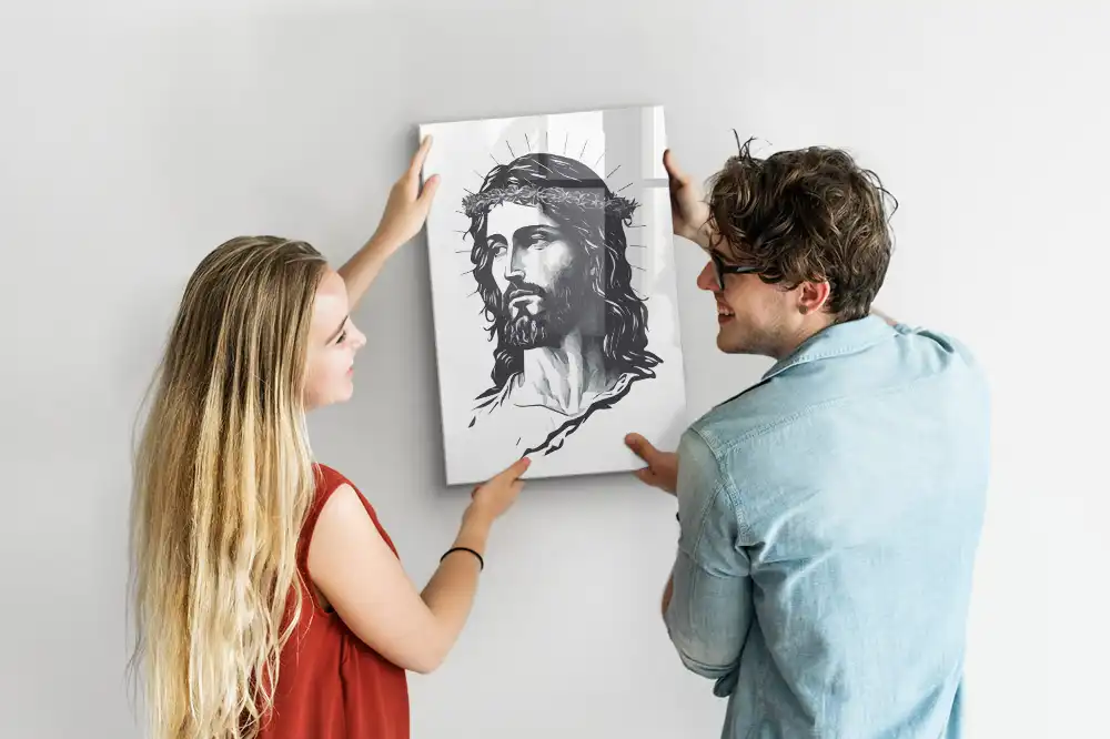 Tablă magnetică de perete cu imaginea lui Iisus Hristos