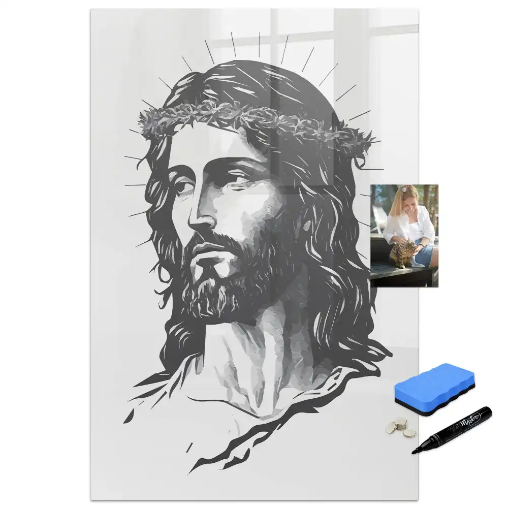 Tablă magnetică de perete cu imaginea lui Iisus Hristos