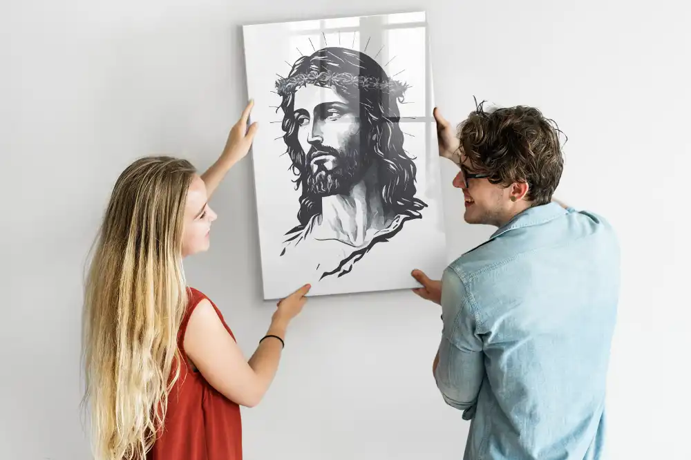 Tablă magnetică de perete cu imaginea lui Iisus Hristos