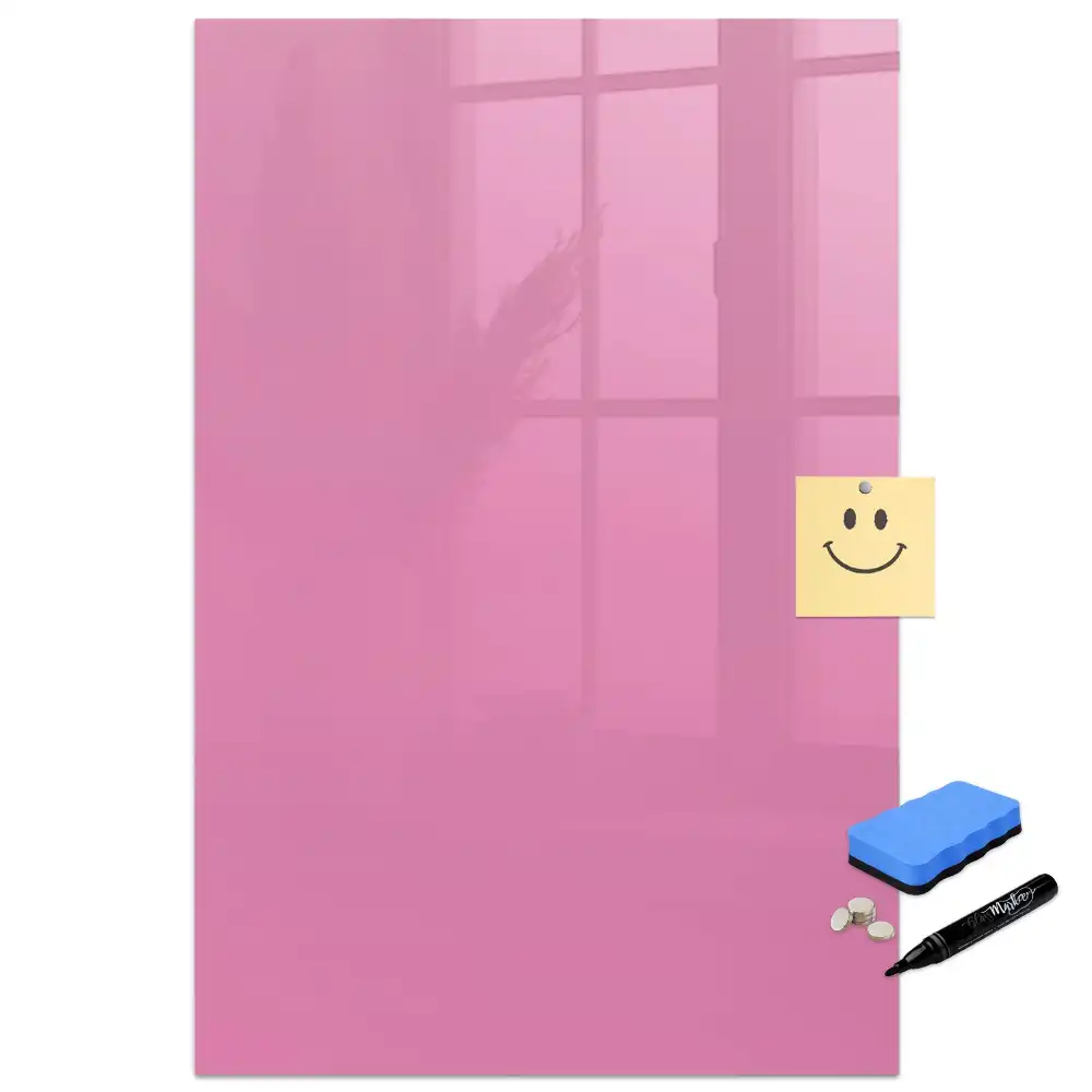Tablă magnetică pentru birou de culoare roz