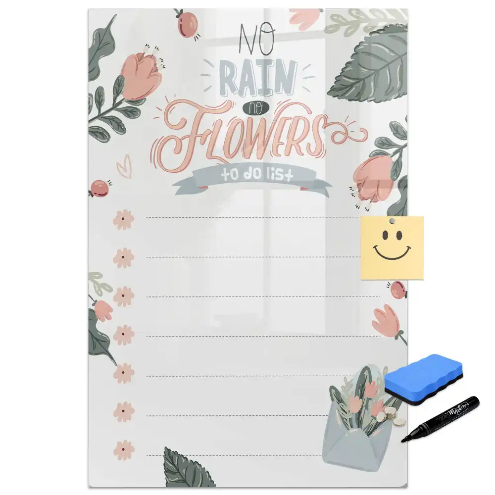 Tablă magnetică de perete cu fișă decorativă pentru sarcini