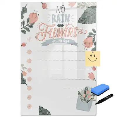 Tablă magnetică de perete cu fișă decorativă pentru sarcini