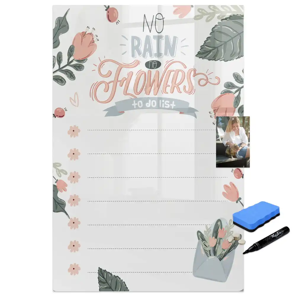 Tablă magnetică de perete cu fișă decorativă pentru sarcini