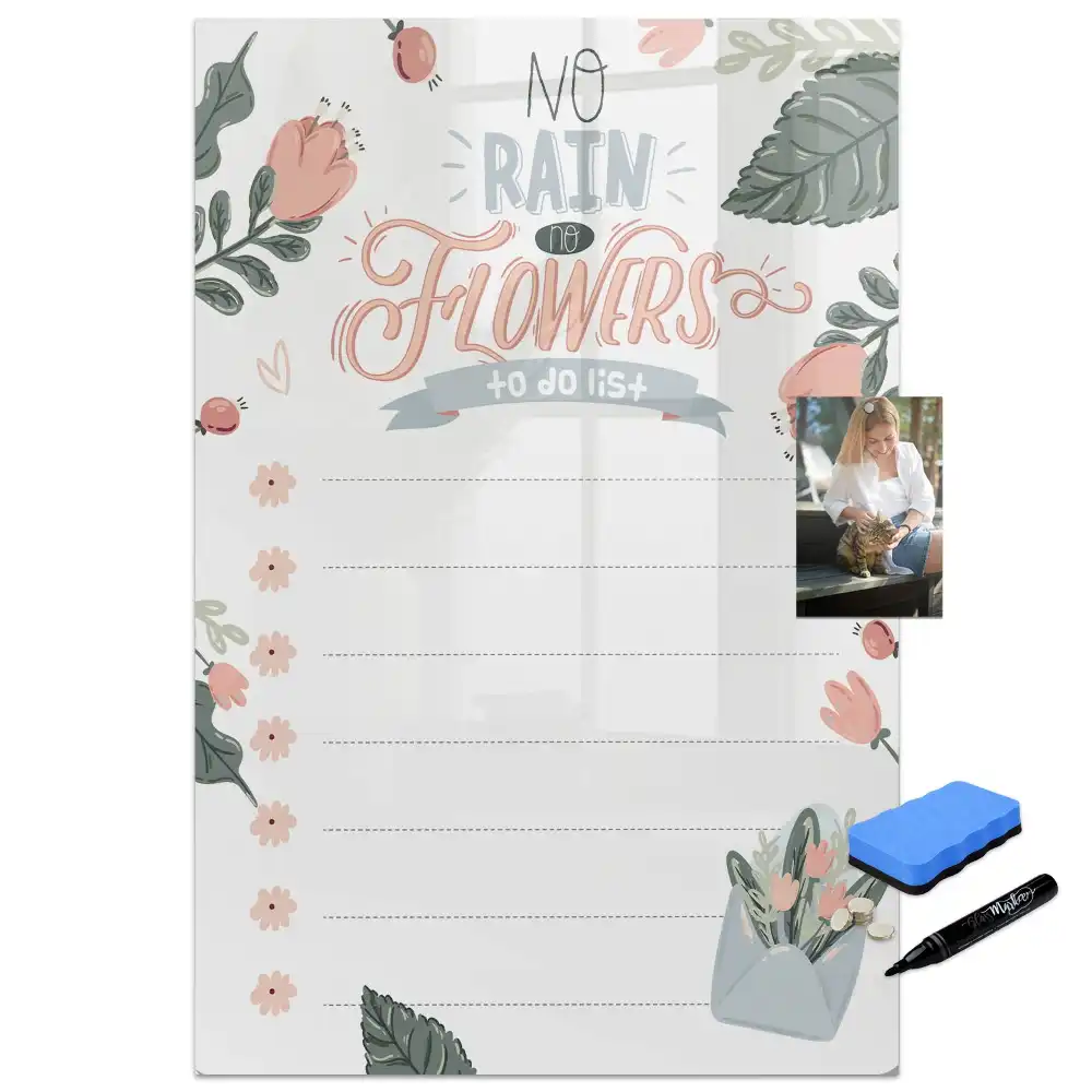 Tablă magnetică de perete cu fișă decorativă pentru sarcini