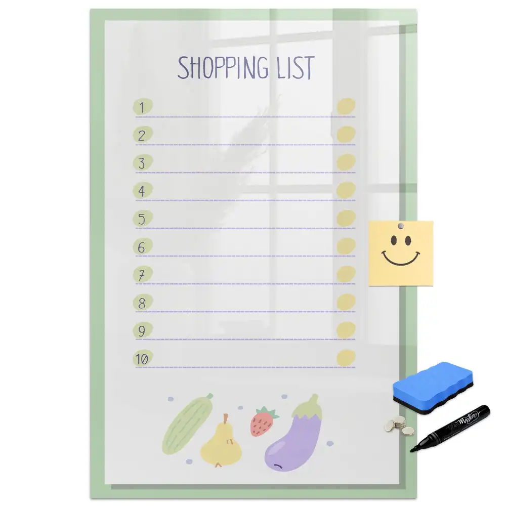 Tablă magnetică pentru lista de cumpărături
