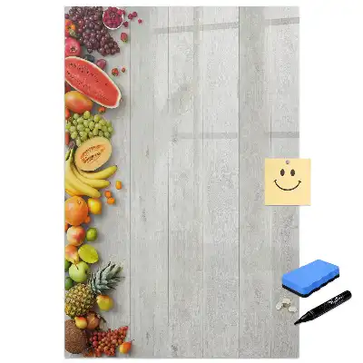 Tablă magnetică de birou cu design rustic din lemn