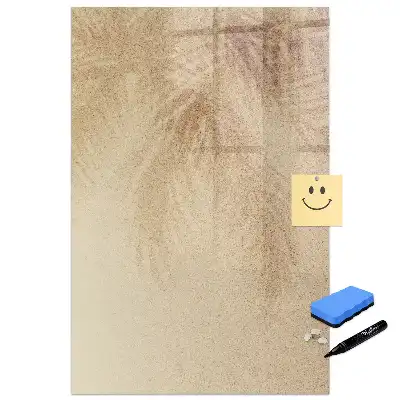 Tablă magnetică de birou cu model frunze de palmier