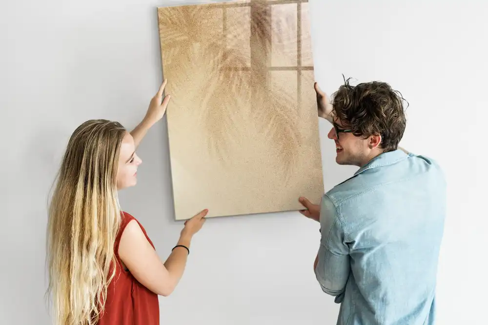 Tablă magnetică de birou cu model frunze de palmier