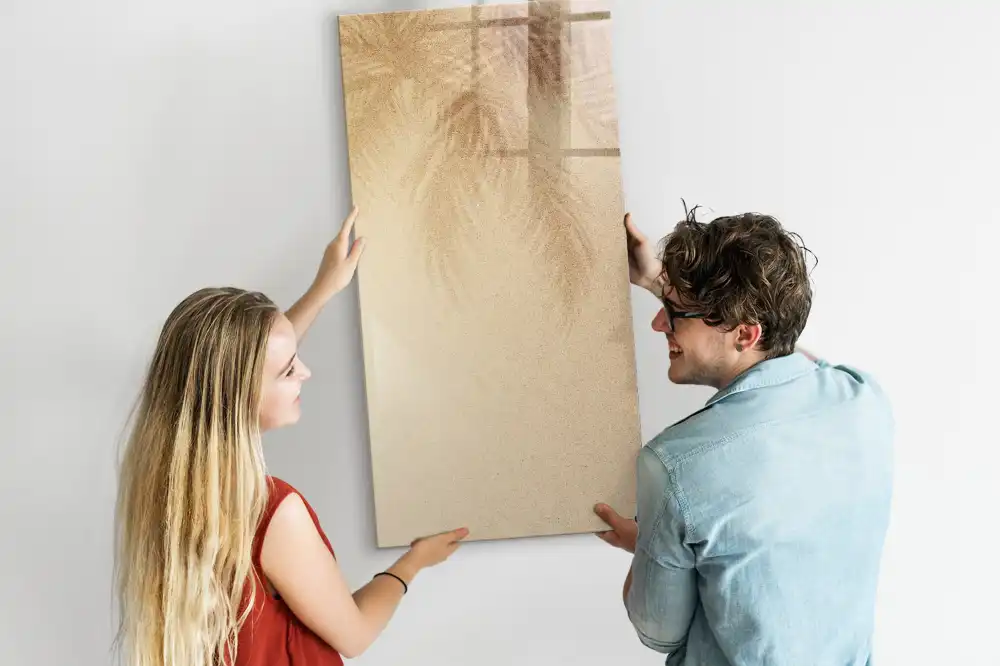 Tablă magnetică de birou cu model frunze de palmier