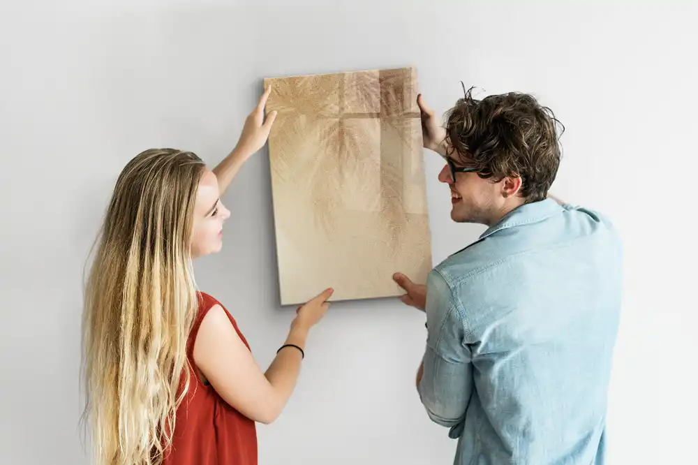 Tablă magnetică de birou cu model frunze de palmier