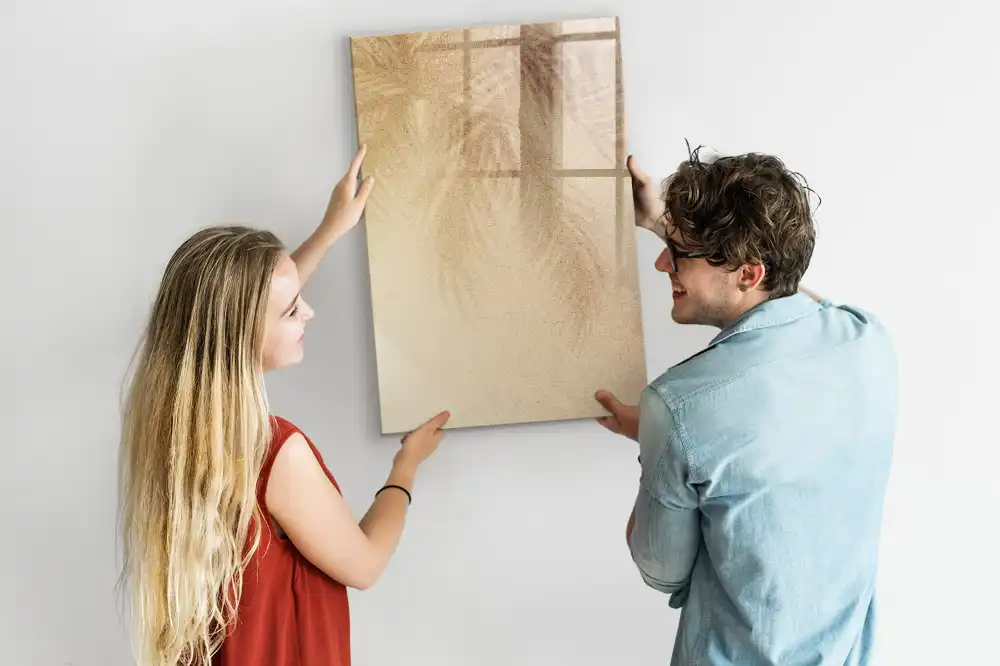 Tablă magnetică de birou cu model frunze de palmier
