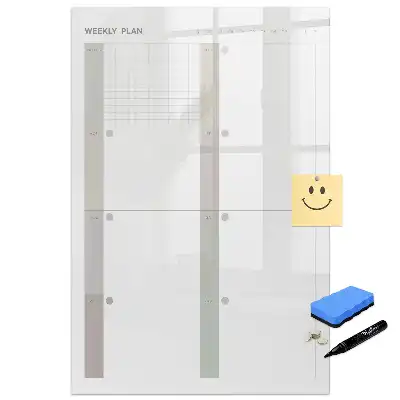 Tablă magnetică de perete pentru program săptămânal