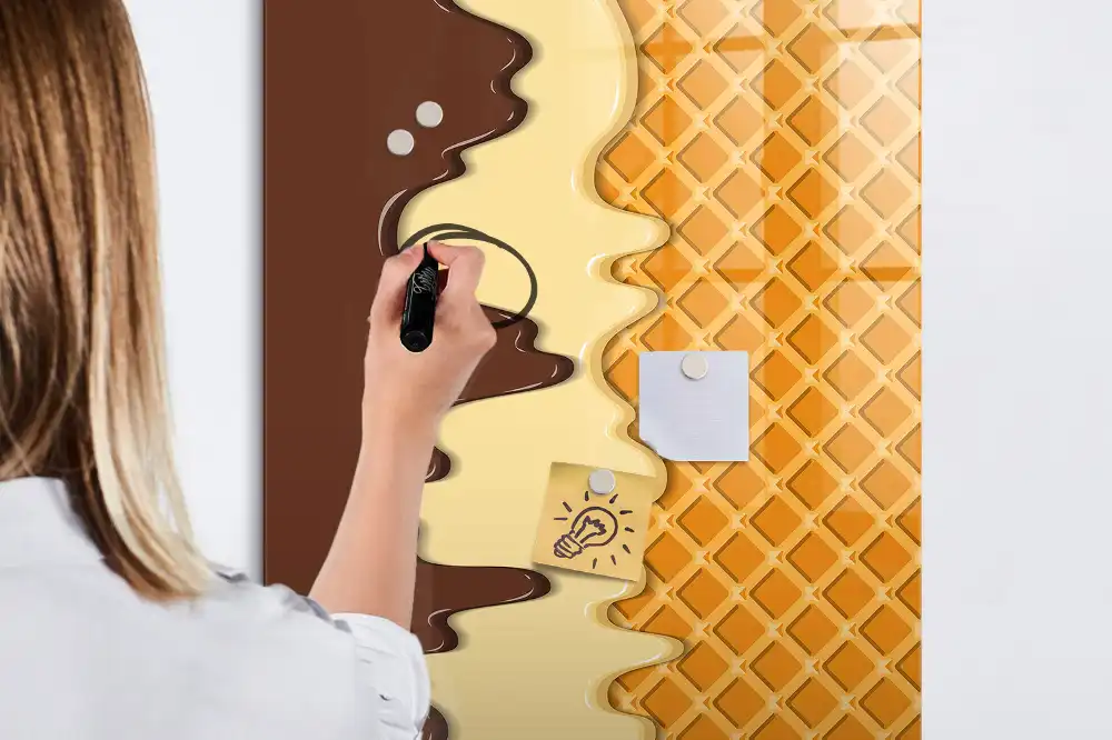 Tablă magnetică de perete design înghețată cu sos de fructe