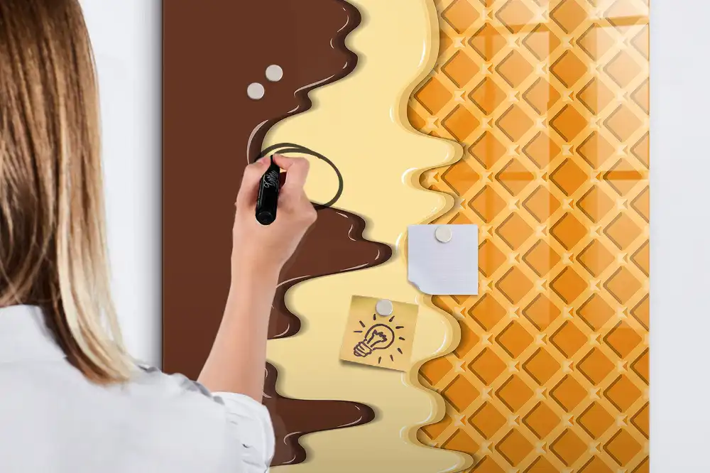 Tablă magnetică de perete design înghețată cu sos de fructe