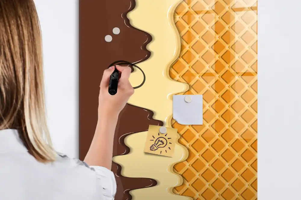 Tablă magnetică de perete design înghețată cu sos de fructe