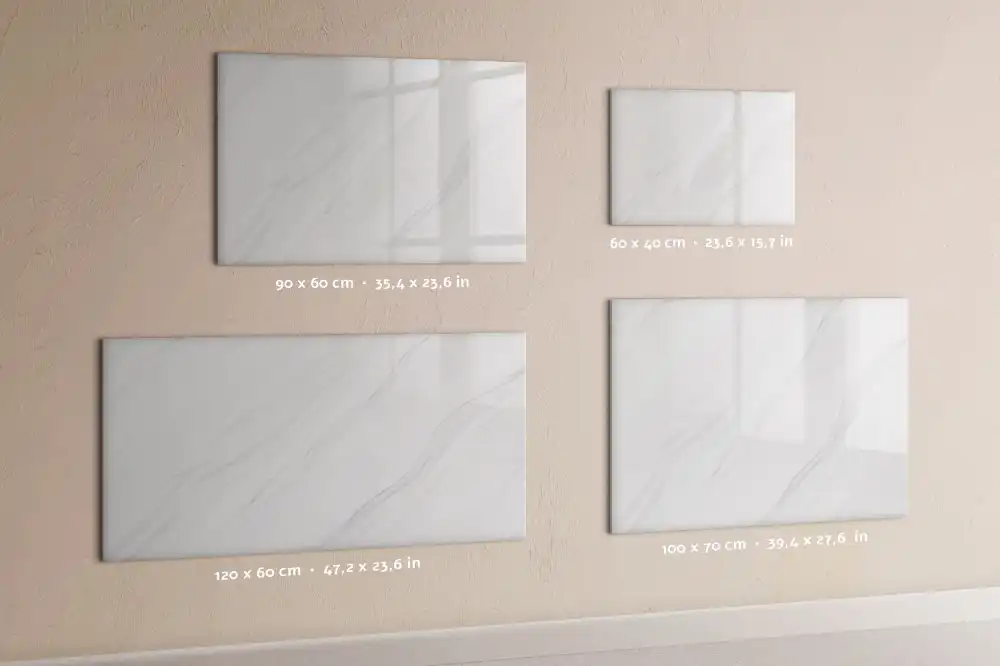 Tablă magnetică cu design de marmură elegantă