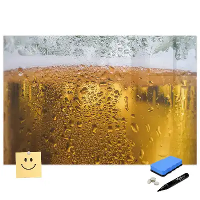 Tablă magnetică cu marker în formă de pahar de bere cu spumă