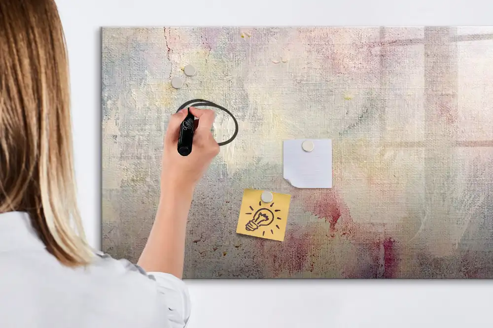 Tablă magnetică cu motiv abstract pictural