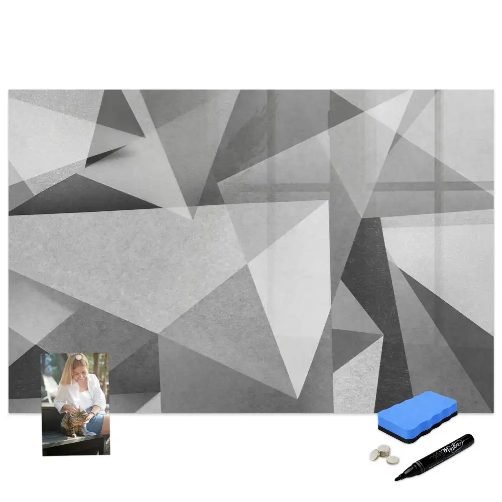 Tablă magnetică cu design abstract tridimensional