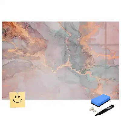 Tablă magnetică decorativă cu aspect de marmură