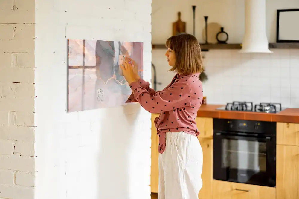 Tablă magnetică decorativă cu aspect de marmură