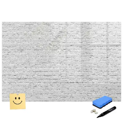Tablă albă magnetică pentru perete cu design de cărămidă