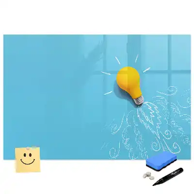 Tablă magnetică pentru desen cu design becul ideilor